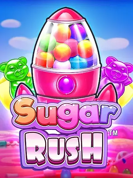 Sugar Rush — обкладинка з рожевим автоматом жуйок і желейними ведмедиками